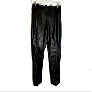 Blank NYC Pants Women's 27 Black Faux Leather Pull On Ankle High Rise Legging